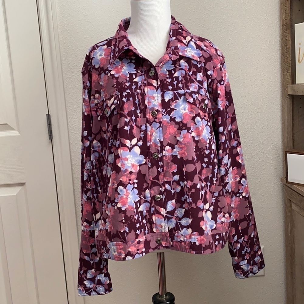 Vintage Lemon Grass Studio Button Down Shirt/Shacket | Floral